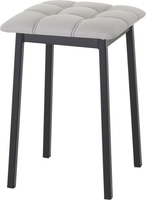 Табурет AMC Comfort 7К1.6 (кожзам, серый/черный) - фото