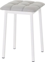 Табурет AMC Comfort 7К6.6 (кожзам, серый/белый) - фото