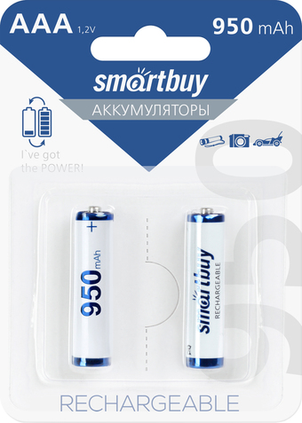 Аккумулятор SmartBuy AAA 950mAh 2 шт. - фото