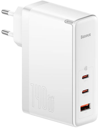 Сетевое зарядное Baseus GaN5 Pro Fast Charger 2C+U 140W EU (белый) - фото