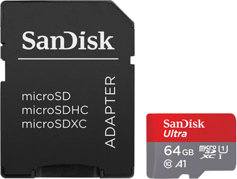 Карта памяти SanDisk Ultra microSDXC SDSQUAC-256G-GN6MA 256GB (с адаптером) - фото