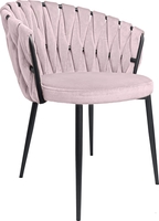 Стул с подлокотниками Лидмаш SML-08 (черный/розовый) - фото