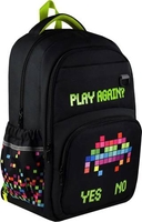 Школьный рюкзак Феникс+ Цифровая атака 59278 (черный/зеленый) - фото