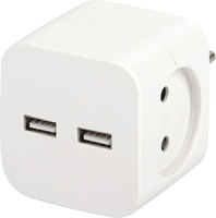 Разветвитель ЭРА SP-2-USB-W Б0049531 - фото