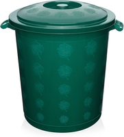 Контейнер для мусора Эльфпласт ЕР013 (50 л, темно-зеленый) - фото