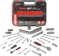 Набор трещотка с головками и битами Patron P-4821-5 (82 предмета) - фото