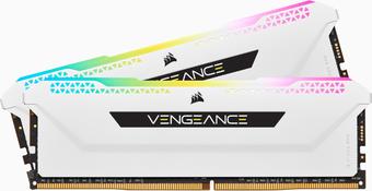 Оперативная память Corsair Vengeance RGB PRO SL 2x8ГБ DDR4 3600 МГц CMH16GX4M2D3600C18W - фото