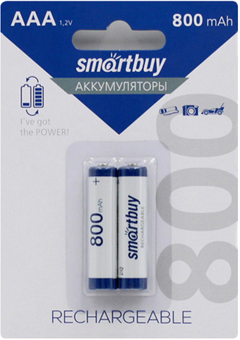 Аккумулятор SmartBuy AAA/2BL 2 шт. 800mAh SBBR-3A02BL800 - фото