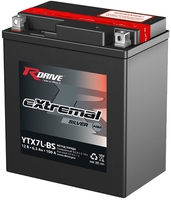 Мотоциклетный аккумулятор RDrive eXtremal Silver YTX7L-BS (6.3 А·ч) - фото