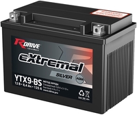 Мотоциклетный аккумулятор RDrive eXtremal Silver YTX9-BS (8.4 А·ч) - фото