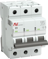 Выключатель автоматический EKF Averes AV-6 3P 1A (C) 6kA mcb6-3-01C-av - фото