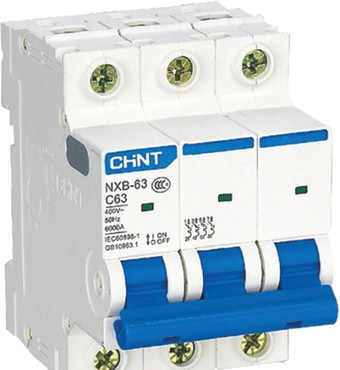 Выключатель автоматический Chint NXB-63 3P 25A 6кА D 814185 - фото