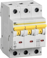 Выключатель автоматический IEK ВА 47-60M 6А 3P 6кА С MVA31-3-006-C - фото