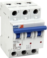 Выключатель автоматический КЭАЗ 3P C 16А 6кА OptiDin BM63-3C16-УХЛ3 260791 - фото