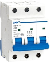 Выключатель автоматический Chint NB1-63 3P 50A 6kА (C) 179708 - фото