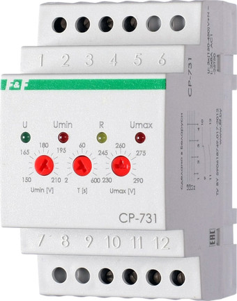 Реле напряжения Евроавтоматика F&F CP-731 EA04.009.005 - фото