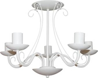 Люстра средней высоты Элетех Классик 151 НПБ 01-5х60-141 1005404788 (белый муар) - фото