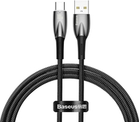 Кабель Baseus Glimmer Series Fast Charging Data Cable USB Type-A - Type-C 100W CADH000401 (1 м, черный) - фото