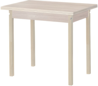 Кухонный стол Элегия ЛДСП ПН Раскладной (лак бесцветный/ясень шимо светлый) - фото