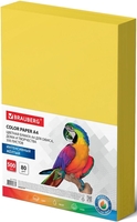 Офисная бумага BRAUBERG А4 80 г/м2 500 л 115216 (желтый) - фото