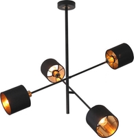 Подвесная люстра Escada Denver 1109/4P E14*40W Black/Gold - фото