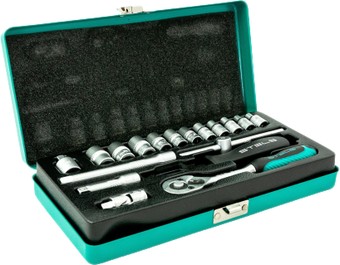 Набор трещотка с головками Stels 13573 (18 предметов) - фото