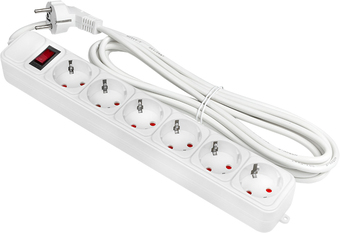 Сетевой фильтр EKF PROxima Блокбастер UFA16-310-6-05 (5 м, белый) - фото