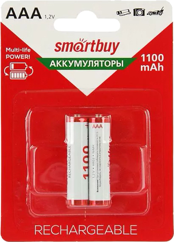 Аккумулятор SmartBuy AAA 1100mAh 2 шт. SBBR-3A02BL1100 - фото