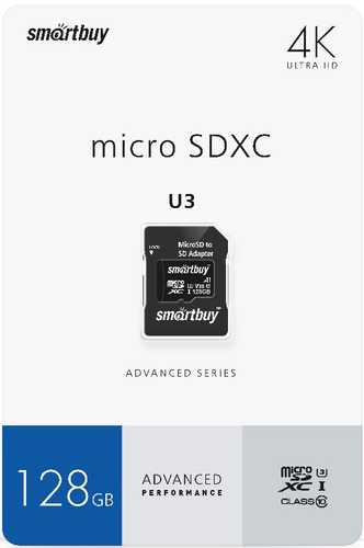 Карта памяти SmartBuy microSDXC SB128GBSDU1A-AD 128GB - фото