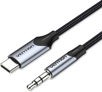 Кабель Vention BGKHF USB Type-C - 3.5 Jack (1 м, черный) - фото