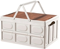 Органайзер для хранения Happy Home складной со столиком и ручками HH-003 30 л (белый) - фото