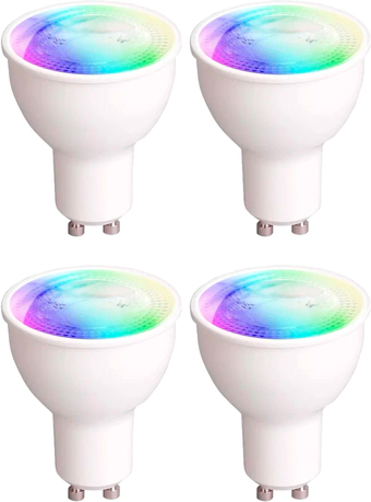 Светодиодная лампочка Yeelight Smart Bulb W1 Multicolor YGYC0120004WTEU GU10 4.5 Вт (4 шт) - фото