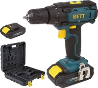 Дрель-шуруповерт FIT 80199 (с 2-мя АКБ, кейс) - фото