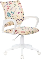 Компьютерное кресло Бюрократ Burokids 1W 1920820 (песочный Sticks 02/пластик белый) - фото