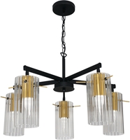 Подвесная люстра Элетех Эсми 251 НСБ 01-5x60-138 Е27 1005405249 (черный/золото) - фото