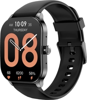 Умные часы Amazfit Pop 3S (черный, с силиконовым ремешком) - фото
