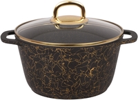 Кастрюля Kukmara Грация кчз25а (черный/золотистый) - фото
