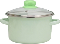 Кастрюля Эмаль 12-Б1612С (салатовый) - фото