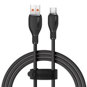 Кабель Baseus Pudding Series USB Type-A - USB Type-C (1.2 м, черный) - фото