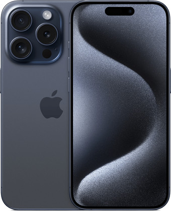 Смартфон Apple iPhone 15 Pro 256GB (синий титан) - фото