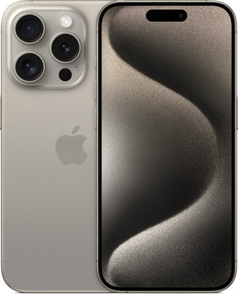 Смартфон Apple iPhone 15 Pro 1TB (природный титан) - фото