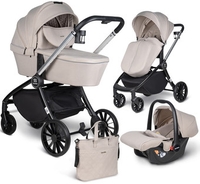 Универсальная коляска Farfello Baby Shell 2023 BBS-003 (3 в 1, кофейный) - фото