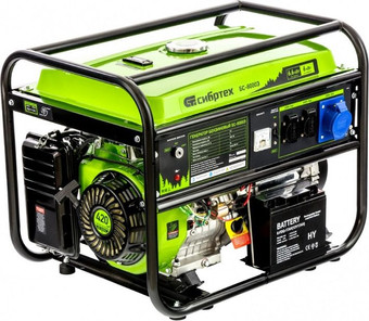 Бензиновый генератор СибрТех БС-8000Э - фото