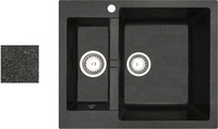 Кухонная мойка БелЭворс Duet R (черный, без сифона) - фото