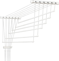 Сушилка для белья Comfort Alumin Euro Premium потолочная 6 прутьев 200 см (алюминий/белый) - фото
