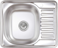 Кухонная мойка AKS Прямоугольная 58x48 (матовый хром) - фото