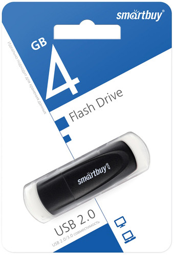 USB Flash SmartBuy Scout 4GB (черный) - фото