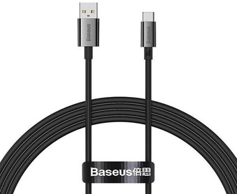 Кабель Baseus Superior Series Fast Charging USB Type-A - USB Type-C (1 м, черный) - фото