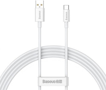 Кабель Baseus Superior Series Fast Charging USB Type-A - USB Type-C (1 м, белый) - фото
