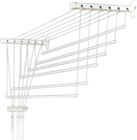 Сушилка для белья Comfort Alumin Euro Premium потолочная 6 прутьев 230 см Лифт (алюминий/белый) - фото